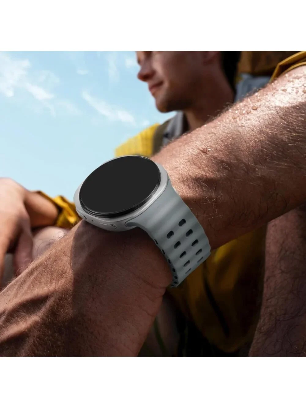 Unisex All Grey Analog Quartz Breathable Marine Replacement Samsung Galaxy Watch
